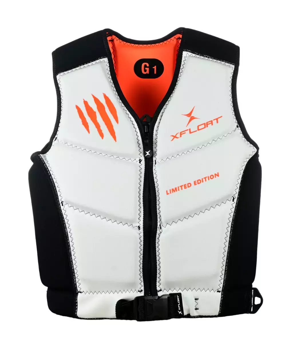 Colete Salva-Vidas BRANCO/LARANJA de Neoprene Enzo 2.0 LIMITED - Homologado Marinha — foto 1