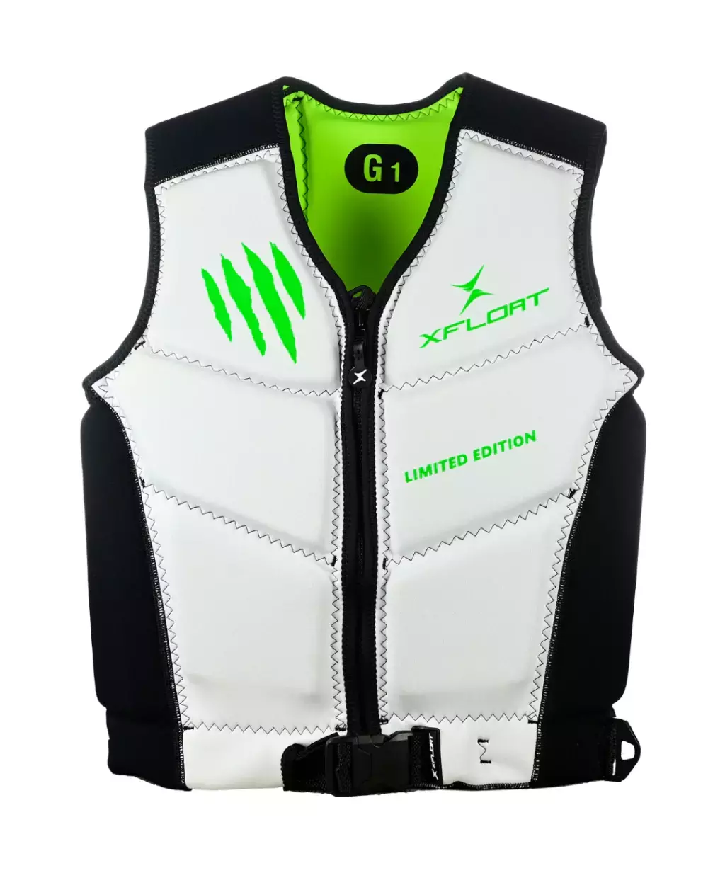 Colete Salva-Vidas BRANC0/VERDE de Neoprene Enzo 2.0 LIMITED - Homologado Marinha — foto 1